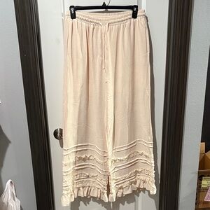 Elegant Cream Women's Pants